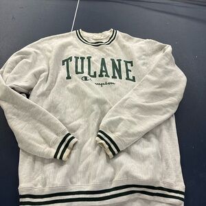 Champion Gray Crewneck Sweater Classic Design